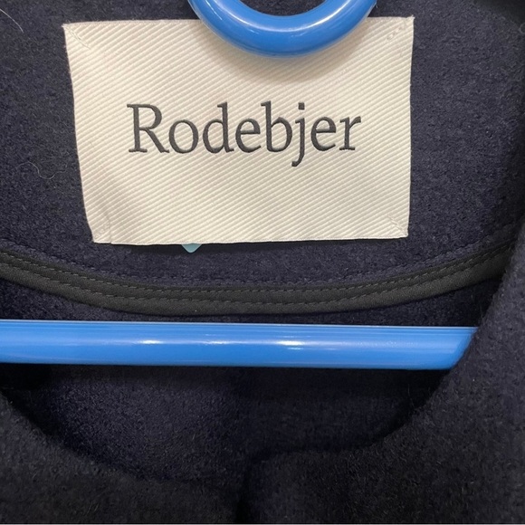 Women's Rodebjer Pinto Navy Blue Jacket  Poncho – Size M/L, Elegant & Minimalist - Picture 9 of 11